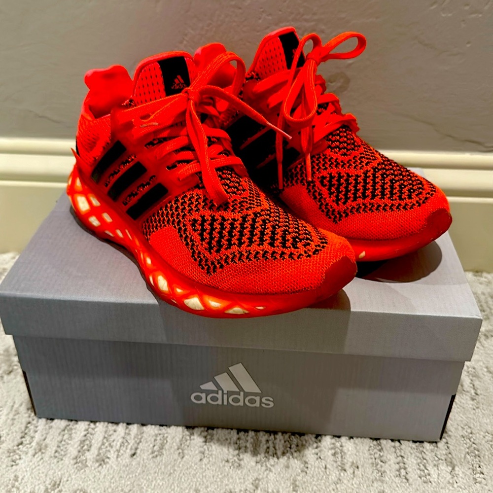 Adidas Solar Web Orange Ultra Boost Web Sneaker Size Boys 5